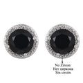 Classic Green AAA Cubic Zirconia Stud Earrings Round Crystal Girl Ear Studs For Women Multicolor Fashion Jewelry brincos AE176