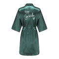 Wedding Party Team Bride Robe Kimono Satin Pajamas Bridesmaid Bathrobe With White Letters YE8171