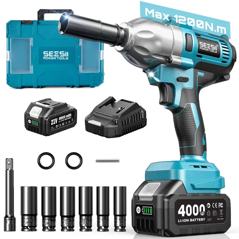 Seesii 3 - In - 1 Tool Combo Kit Rotary Hammer Drill Impact Wrench Angle Grinder Electric Brushless - View 10 | SAMAG