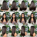 Straight Human Hair 5X5 Silk Top Full Lace Human Hair Wig Peruvian Remy Hair Silk Base Full Lace Wig With Baby Hair