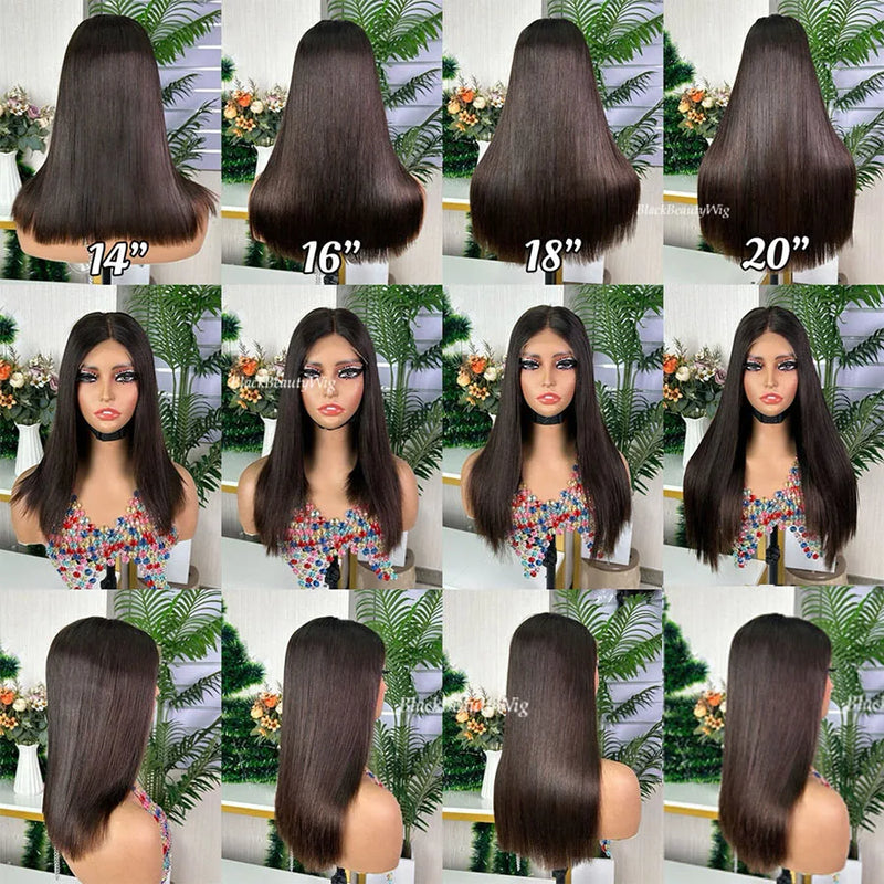 Straight Human Hair 5X5 Silk Top Full Lace Human Hair Wig Peruvian Remy Hair Silk Base Full Lace Wig With Baby Hair