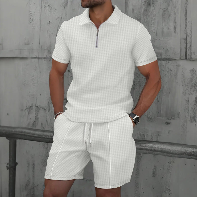 Men Europe and the United States New Summer Waffle Solid | SAMAG