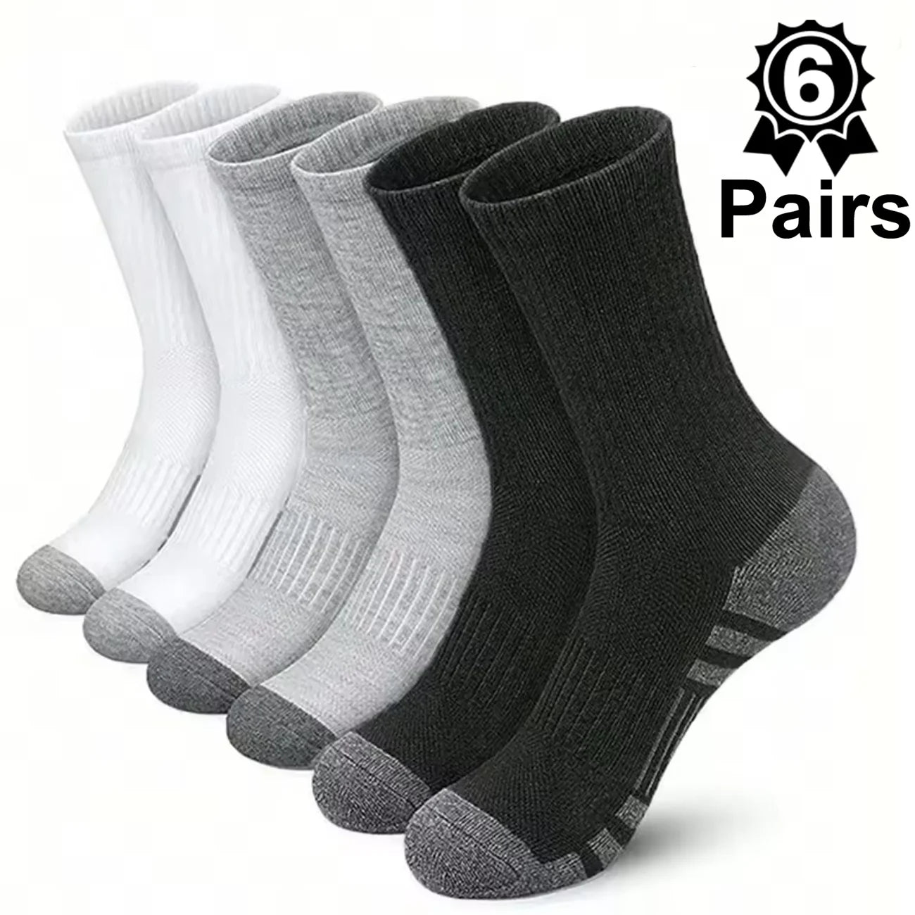 5Pairs Men's Outdoor Gym Socks Comfortable Soft | SAMAG