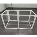 DIY Dog Playpen Puppy Cat Rabbit Ferret Transparent Pet Pen Easy Assemble Whelp Crate Kennel Cage Enclosure with Wheels
