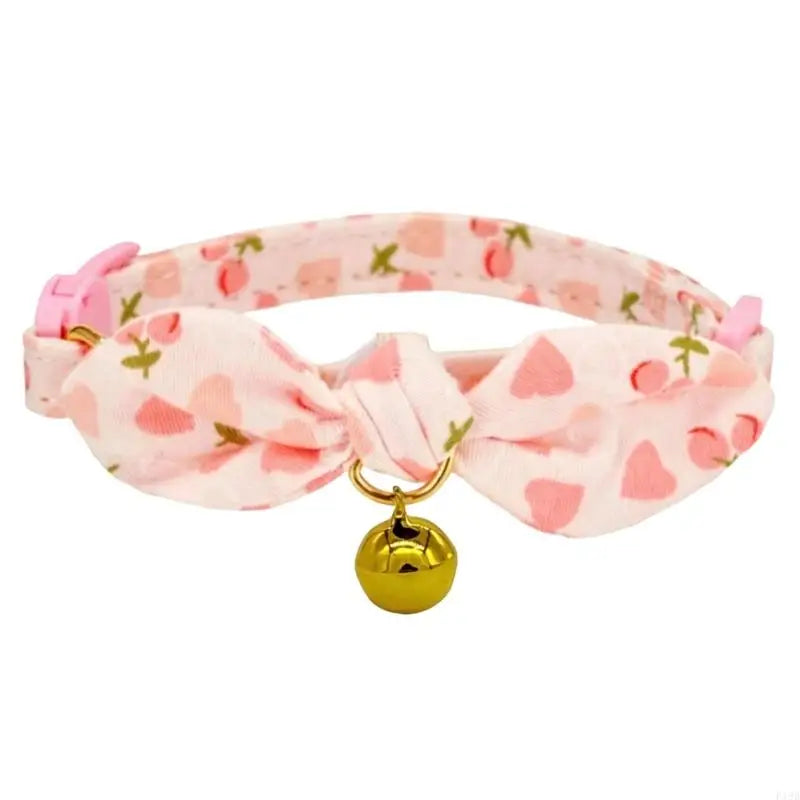 F19B Dog Cats Collar Comfortable Flower Charm Design Adjustable for Puppies Kittens Adults