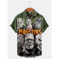 Summer Men's Hawaiian Shirt Movie Figures Horror Vintage | SAMAG
