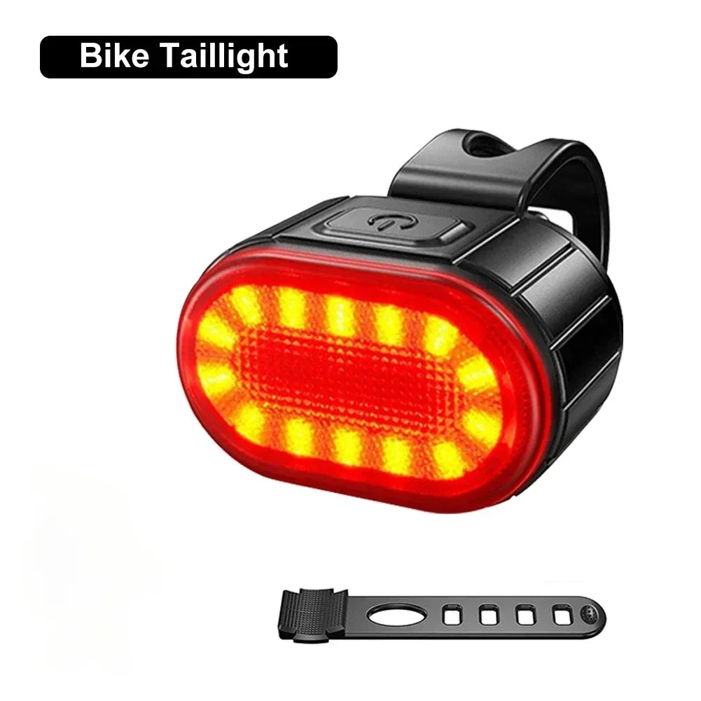 9LED Cycling Torch Type C Rechargeable Bike Flashlights Ultralight Handlebar Lights Outdoor Whaterproof Lantern for Bicycle