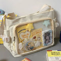 HOT Y2k Harajuku Shoulder Bag Women Ita Bag Japanese Shoulder Purse with Clear Window College Crossbody Bag Tote Shoulder Bags