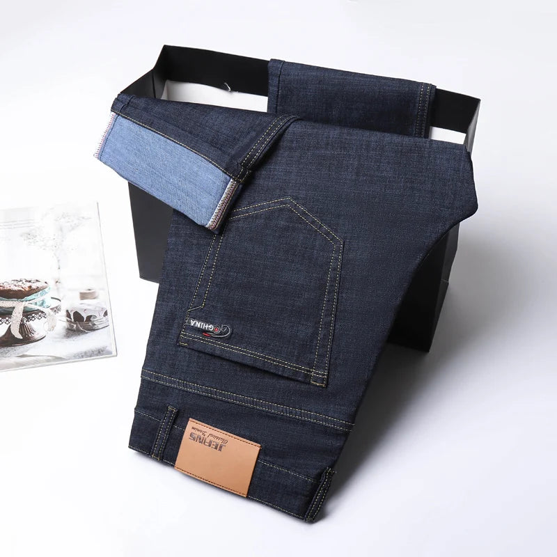 Spring Summer Thin Classic Men's Business Jeans Stretch | SAMAG