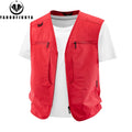 2026 Summer Men Sleeveless Outdoor Cargo Leisure Work Vest Men Pocket Solid Color Fishing Camping Thin Vest Male Waistcoat 8XL