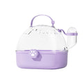 Transparent Pet Carriers Cage Breathable Escape-Proof Travel Pet Cage Ventilated with Water Bottle Pet House for Small Pet