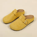 Women's Retro Slippers, Women's One-Heel Sandals, Buttoned Loafers in Korean Style, Mule Shoes, Fashionable Outdoor Slippers