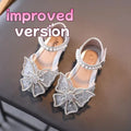 Summer Girls Sandals Fashion Sequins Rhinestone Bow Girls Princess Shoes Baby Girl Shoes Flat Heel Sandals Size 21-35