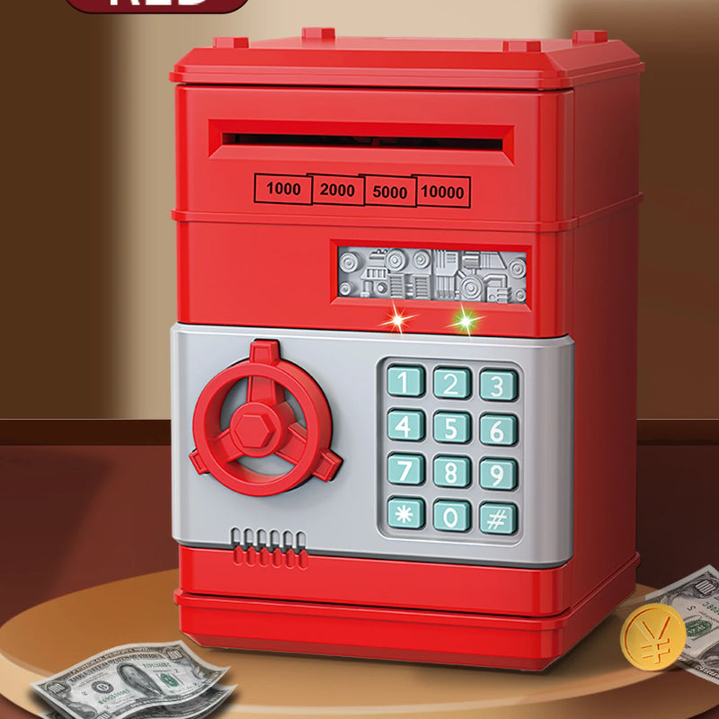 Piggy Bank Toys, Electronic ATM Password Money Coin Can Auto Scroll Paper Saving Box Fingerprint Unlock - View 8 | SAMAG