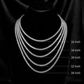 SY Brand Jewelry 925 Sterling Silver Chain Tennis Necklace Gemstones Women Men Luxury Necklaces Rhodium Plated S925 Jewelry