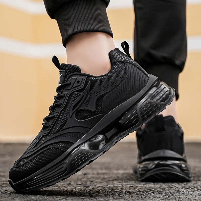 Men's Shoes 2025 Spring and Summer New Youth Sports and Leisure Shoes Men's Running Air Cushion Shock-Absorbing Trendy Shoes