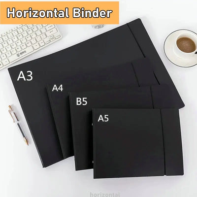 Horizontal A4 Ring Binder A3 Folder With Transparent | SAMAG