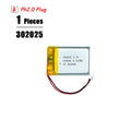 3.7V Lipo Battery Ph2.0 Plug Rechargeable Lithium Battery 3.7V For PS4 Humidifiers GPS Navigation  Bluetooth Speaker MP3 MP4