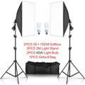 Studio Kit Photo Softbox Light Box Lighting Single Led Lamp with Tripod Photography Shooting Soft Box Flash E27 Accessories