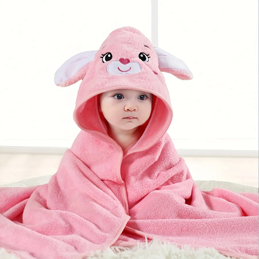 Children's Coral Fleece Bath Towel, Multi-Purpose Large Bath Towel, Newborn Baby Wrap, Beach Towel, Baby Hooded Bath Towel, Bath Towel for Older Children, Swimming, Soft Quick-Drying Towel, Suitable for Both Boys and Girls