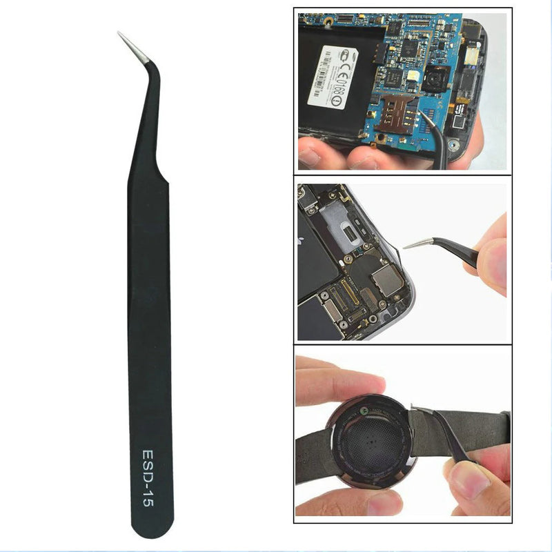 6Pcs/Set 3D Printer Parts Tool Tweezers Anti-Static Precision Maintenance Tweezers Model Making Repair Tool Filament Cleaning