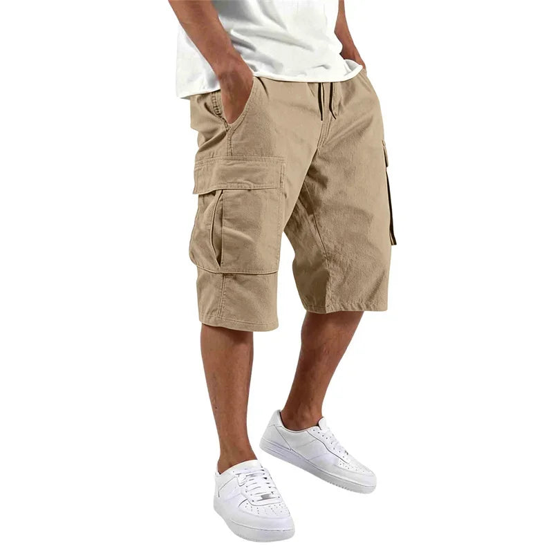 Summer Men Loose Straight Pants Casual Multi-Pocket | SAMAG