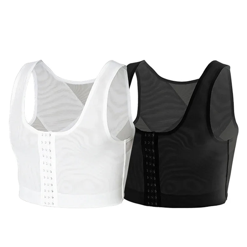 Men Gynecomastia Shaper Vest Slimming Chest Control Boobs Shapewear Firm Girdles Hook Corrector Compression Shirt Corset Tops
