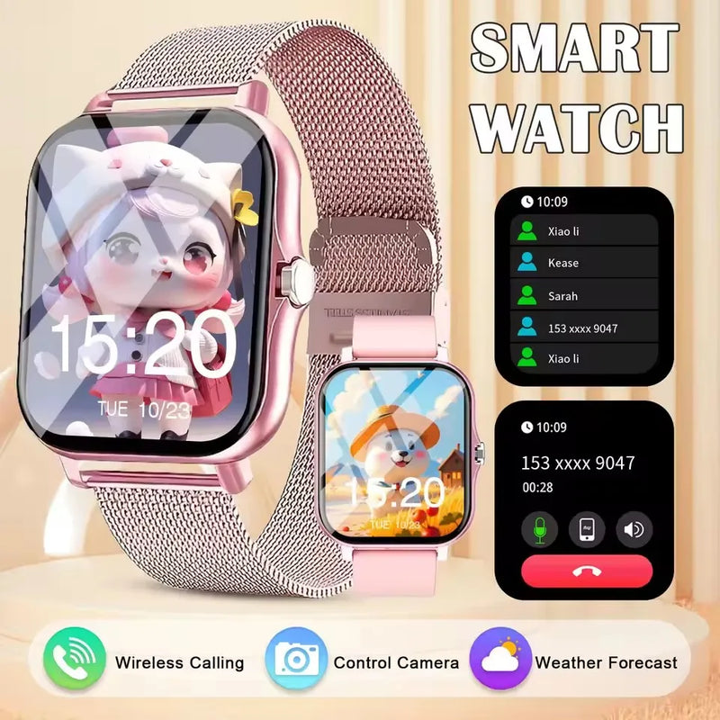 2026 New Smartwatch HD Bluetooth Call Sports Fitness Tracker Heart Rate Sleep Record Outdoor Sport Watch for Men Women Gift HW12