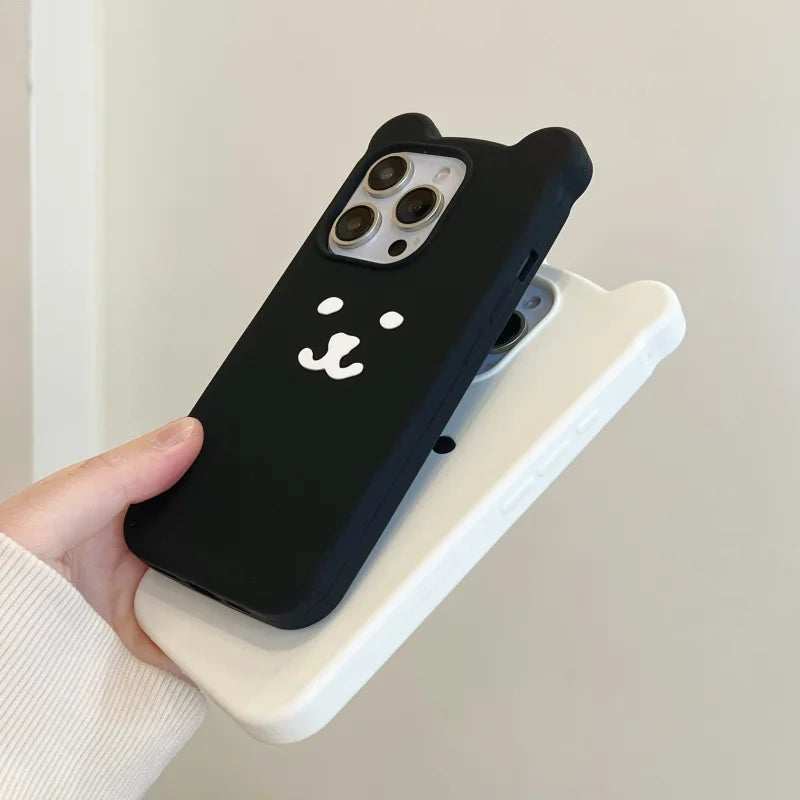 Bear For iPhone 16 15 14 13 12 11 Pro Max Case Soft Silicone Soft Case