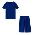 2024 New Summer Round-neck Solid Color Short-sleeved Two-piece Yoga Shorts Women's Sports Suit