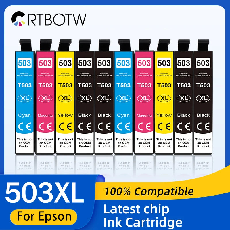 503XL Ink Cartridge Compatible For Epson T 503 T503 XL Epson503 Use XP 5200 5205 WF 2960DWF WF-2965DWF WorkForce Printer