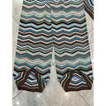 Metallic Striped Pleated Printed Pants Set for Women Fashion 2026 Summer New Slim Fit Elastic Vest + Straight Pants 2-Piece Set
