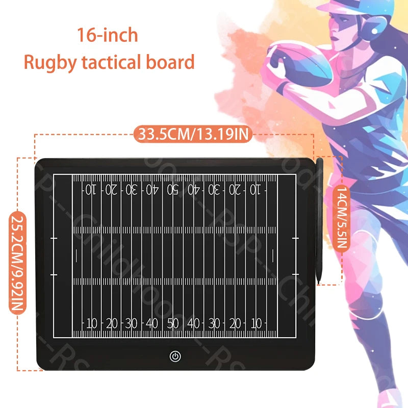 16-in LCD Electronic Handball Coaching Tactical Tablet for Sport Training American football rugby Coaching Strategy Marker Board