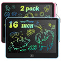 2-Pack 16-Inch LCD Writing Tablet Digital Drawing Tablet Handwriting Pads Portable Electronic Tablet Board For 3-8 Years Kids