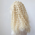 Blonde Black Color Top Braided with Curly End Wig Synthetic Lace Front Wig 13x4inch Long Curly Wig Lace Front Synthetic Wig