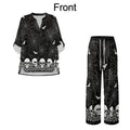 INSTANTARTS Traf 2026 Women's Matching Sets Ropa Para Mujer Halloween Shirts Wide Leg Pants Set Women Plus Size Clothing S-3XL