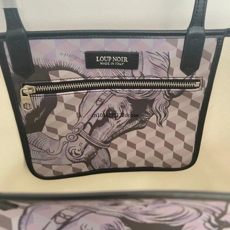 LOUP NOIR Tote Bag for Women Shoulder Women Bags High Quality Famous Brands Bag Casual Totes Large Capacity Noir Bag