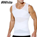 Sleeveless Body Shaper Vest for Men, Mesh Invisible Cross Compression Undershirt,Tummy Control Slimming Shapewear for Beer Belly