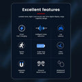 Olaf Wireless Earphones Bluetooth5.3 Headphones In-Ear Neckband Sports Headset LED Waterproof Magnetic Headset Handfree with Mic