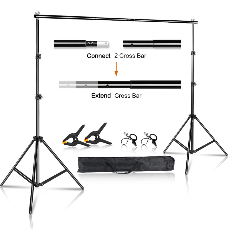 Background Stand Kit Support Frame System Backdrops  Adjustable Stand for Photography Photo Studio Chromakey Green Screen Frame