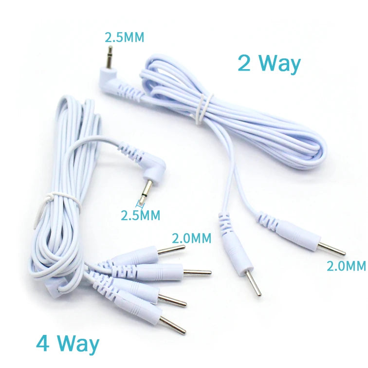 10Pcs 2mm Plug Non-woven Fabric Reusable Self Adhesive Electrode Pads Conductive Gel Pad Body Digital  Massager