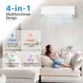 24000 BTU Mini Split Air Conditioner Indoor Unit Only, 230V Ductless Wall Mounted Air Handler for residential use, white ABS pl