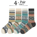 4 Pairs Man Short Socks Retro Bohemian Stripe Style | SAMAG