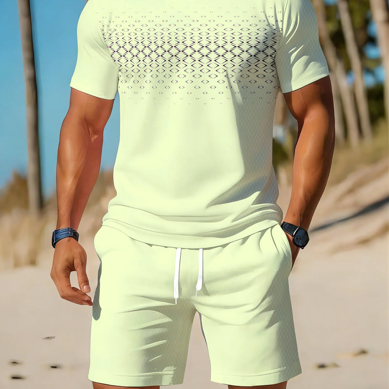 Summer Men's Polo Shirt Set - 3D Printed Design | SAMAG