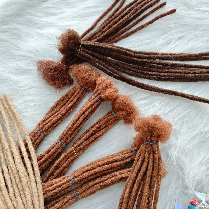 Dreadlocks Sister Locs Extensions Handmade Soft Crochet Brazilian Human Hair Braiding 10in Ombre Short Hair 10Strands/lot