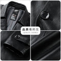 2024 High Quality Fashion Trend Banquet Autumn and Winter Long Leather Trench Coat Men's Business Handsome Trench Coat