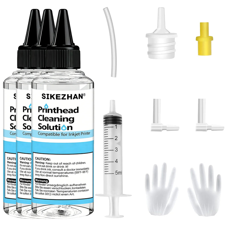 400mL Printhead Cleaning Kit for Epson HP Canon Brother, Universal Inkjet Printer Cleaner Solution, Liquid To Unclog Print Head