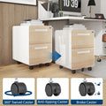 2 Drawer Mobile File Cabinet With Lock Under Desk Metal Rolling Filing Cabinets For Home Office Letters Legal A4 Fully Assembled
