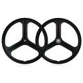 700C 3-Spoke One-Piece Wheelset Magnesium Alloy Road Bike Wheels for Fixed Gear Bicycle Front Rear Rim Bearing Hub Bicycle Parts