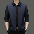 High End Anti Wrinkle Mature Men Business Dad's Outfit Casual Blazer Jacket Autumn Windbreaker Middle Aged Executive Coats